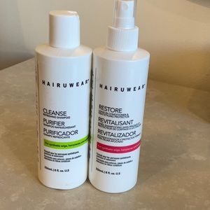 Synthetic wig and extension shampoo and leave-in conditioner